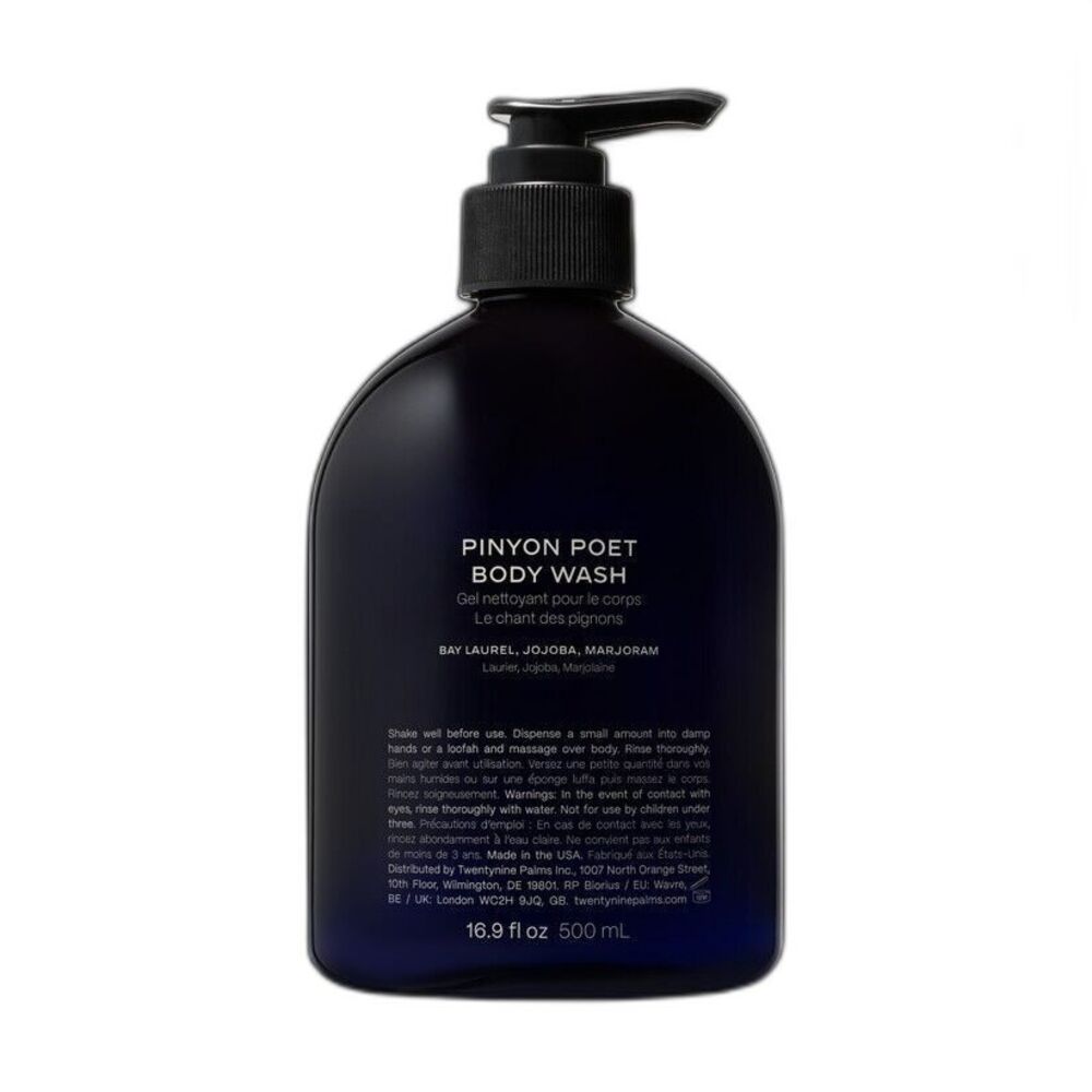 Twentynine Palms Pinyon Poet Body Wash 16.9 fl oz /500 mL Laurel Jojoba Marjoram